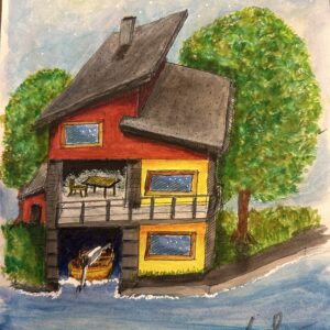 "MY OASIS ON THE RIVER" - Original piece